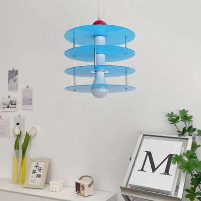 Léa Geometric Acrylic Disc Pendant
