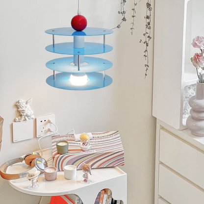 Léa Geometric Acrylic Disc Pendant