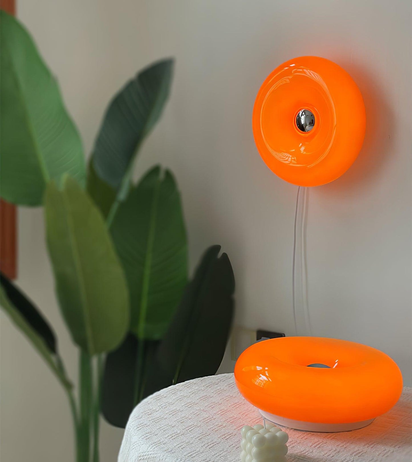Clémence Donuts Wall Lamp Glass and Metal LED Lighting