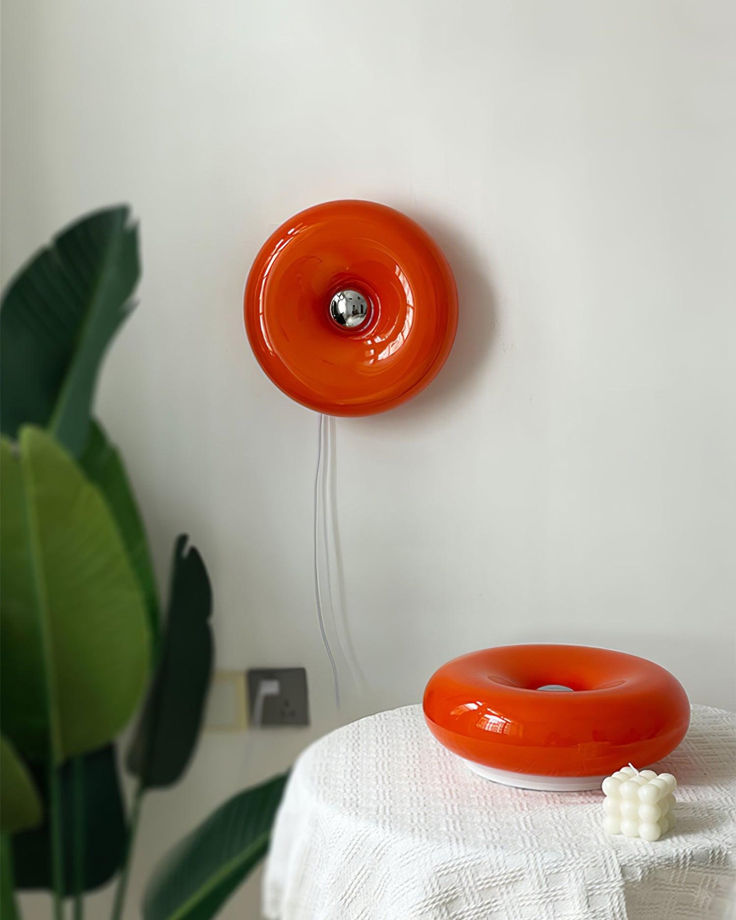 Clémence Donuts Wall Lamp Glass and Metal LED Lighting