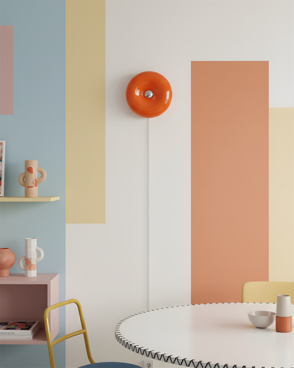 Clémence Donuts Wall Lamp Glass and Metal LED Lighting