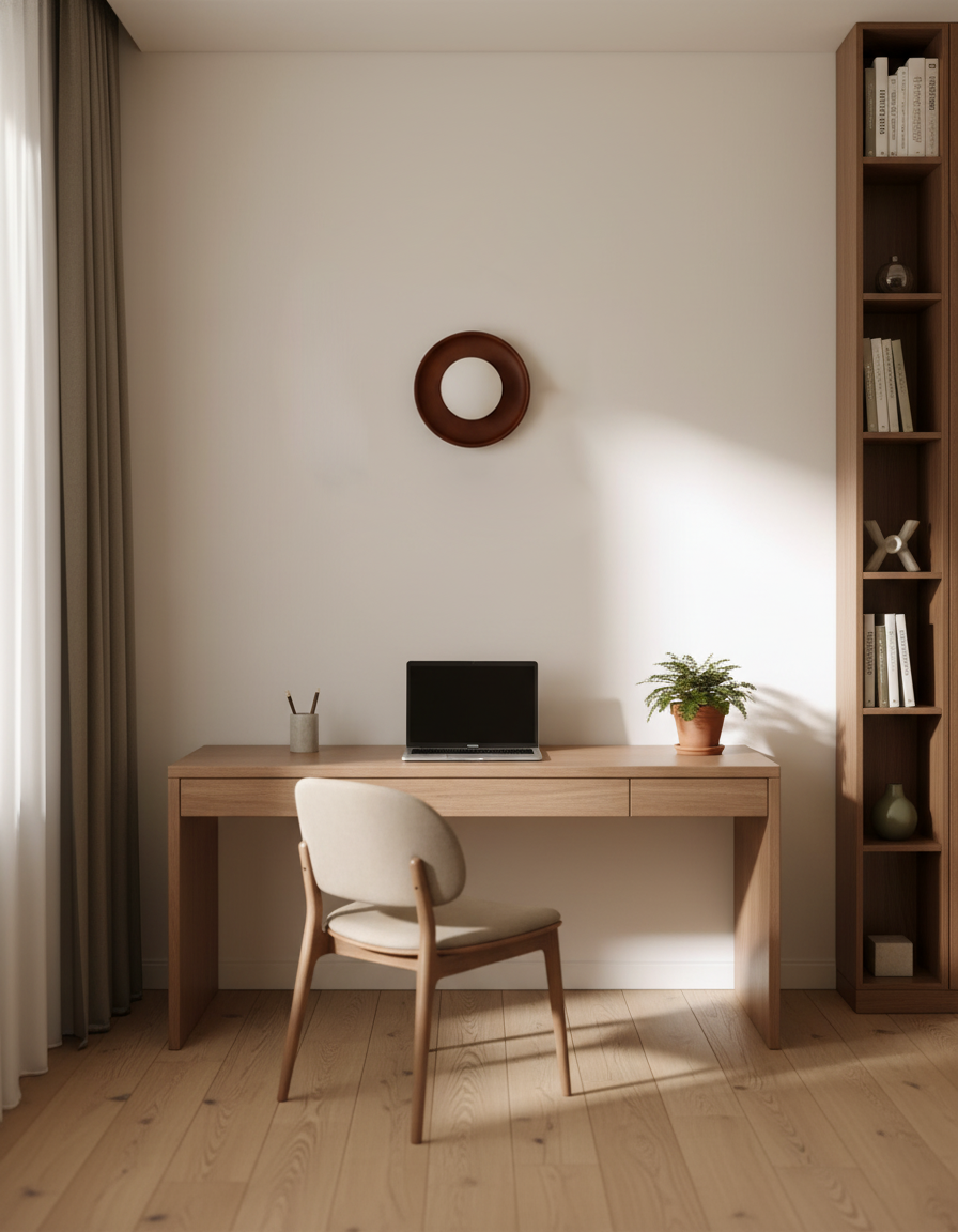 Sophie Dura Round Wall Lamp – Modern Wood & Glass Indoor Lighting