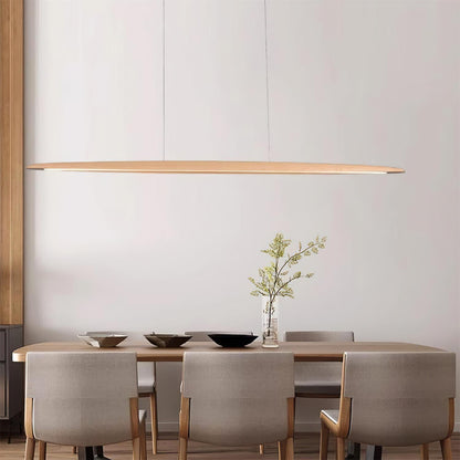 Amélie LED Chandelier, Minimalist Wood and Acrylic with Integrated LEDs