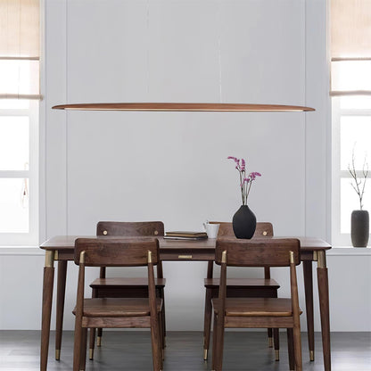 Amélie LED Chandelier, Minimalist Wood and Acrylic with Integrated LEDs