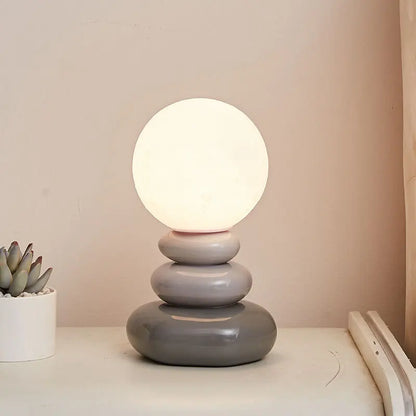 Élise Egg Moon Ceramic Table Lamp Lunar Glow Accent Light