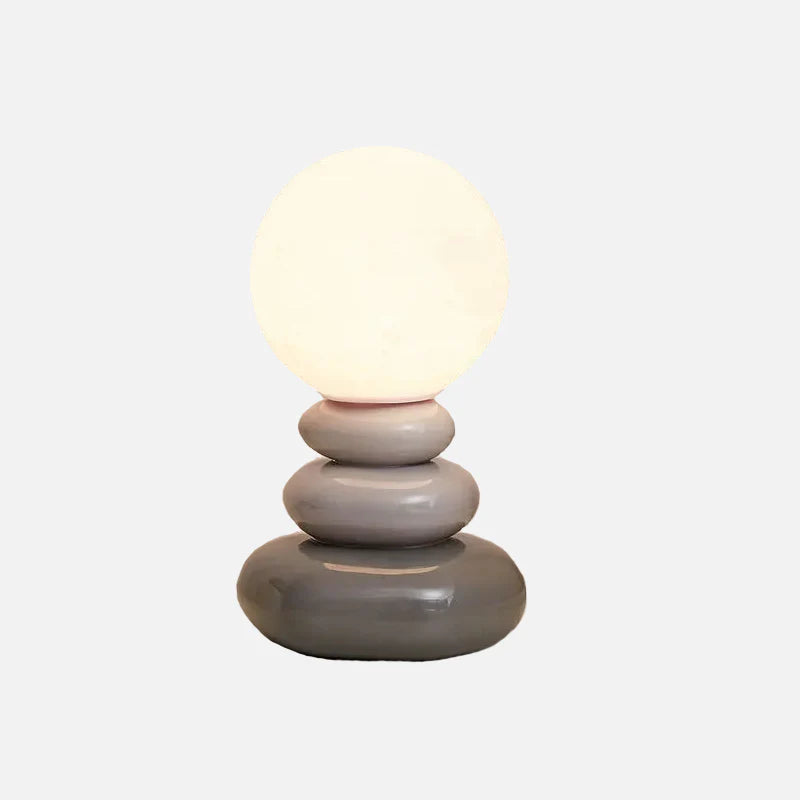 Élise Egg Moon Ceramic Table Lamp Lunar Glow Accent Light