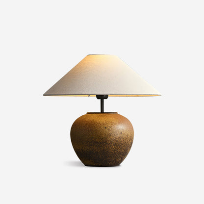Madeleine Ceramic Table Lamp with Fabric Shade Design