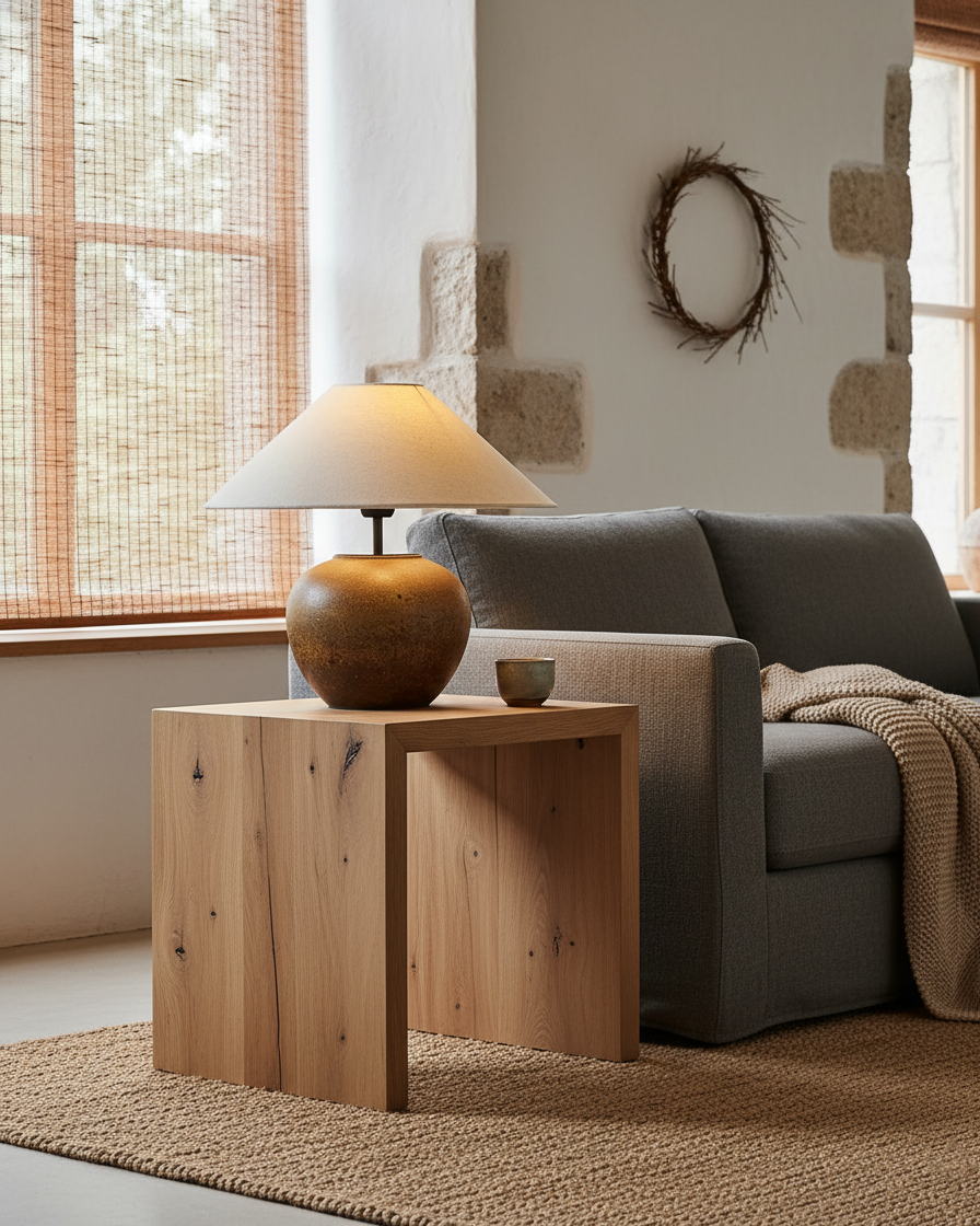 Madeleine Ceramic Table Lamp with Fabric Shade Design