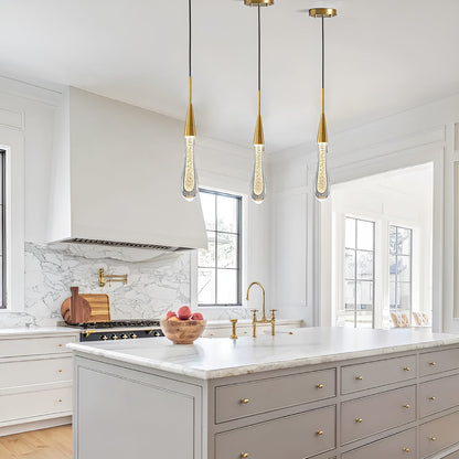 Amélie Golden Droplet Pendant Light