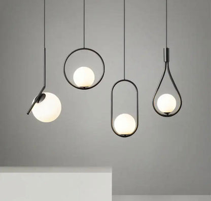 Isabelle Spherical Opal Pendant Light