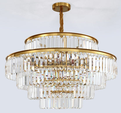 Mathilde Glamorous Golden Crystal Chandelier