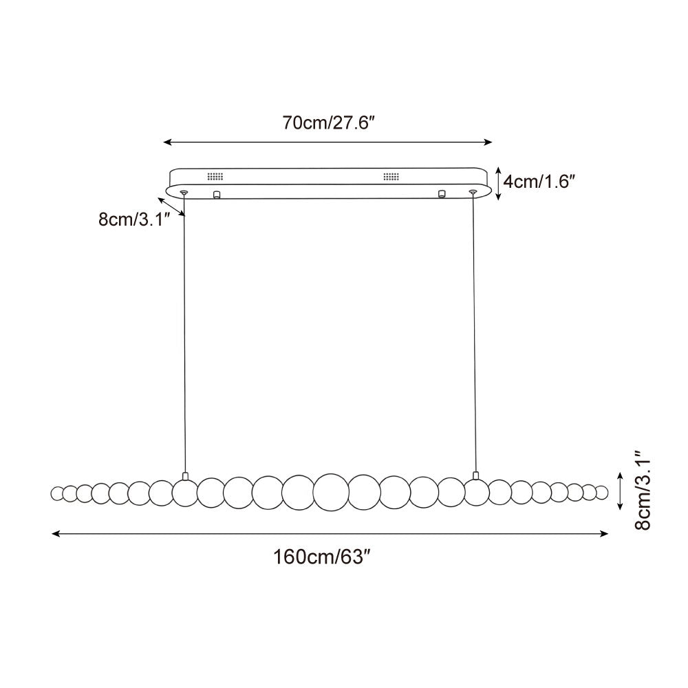 Isabelle Linear Chandelier