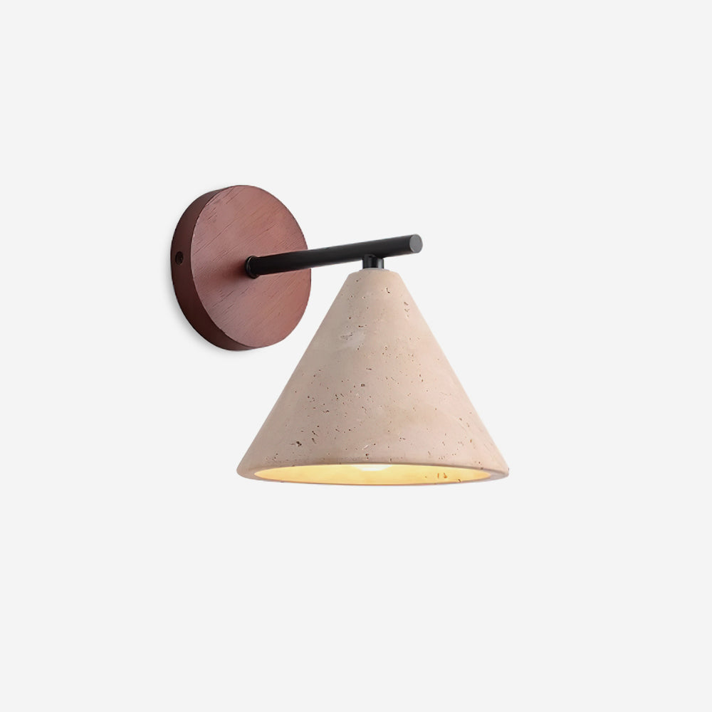 Margaux Finley Wall Lamp Wood and Travertine LED Lighting