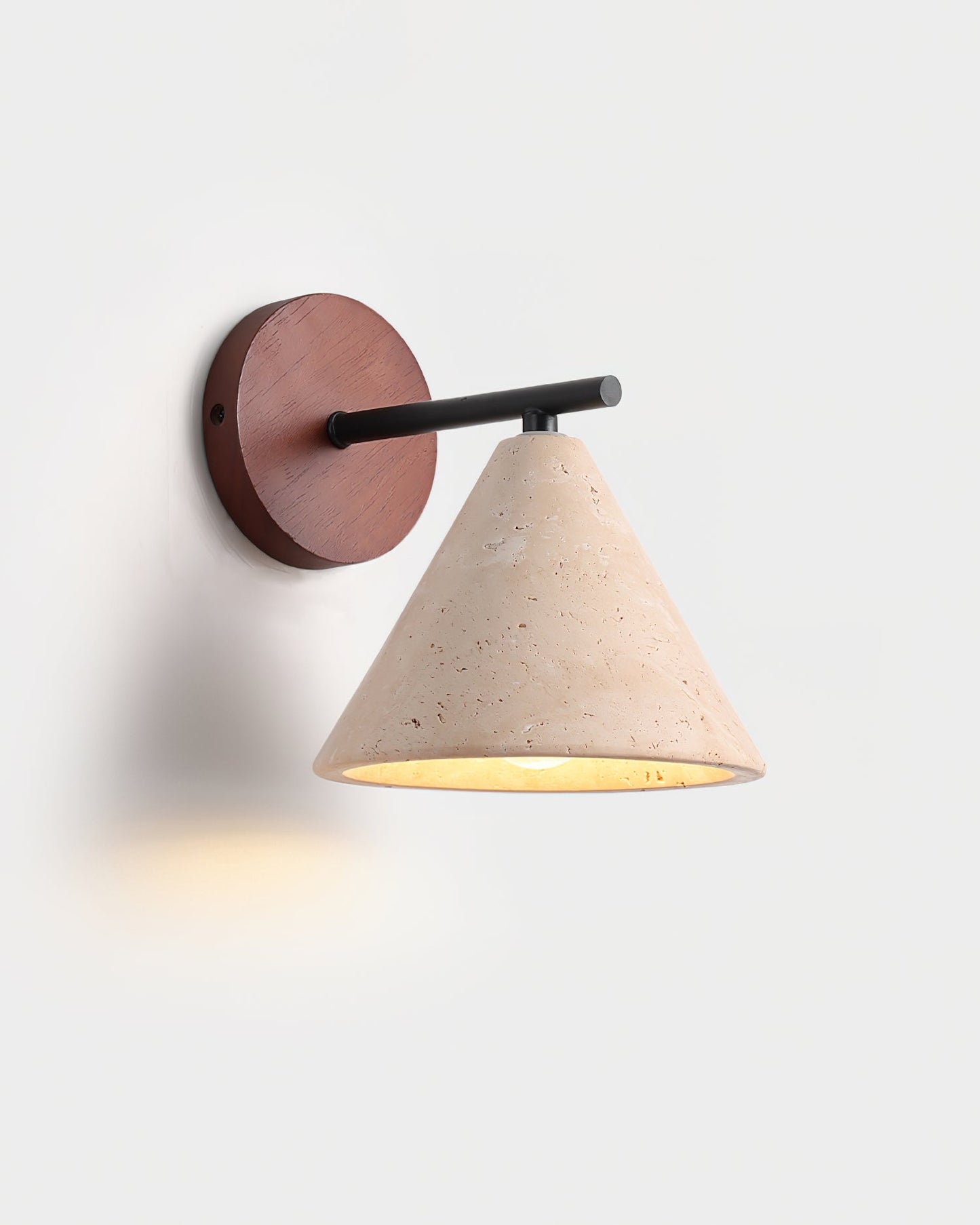 Margaux Finley Wall Lamp Wood and Travertine LED Lighting