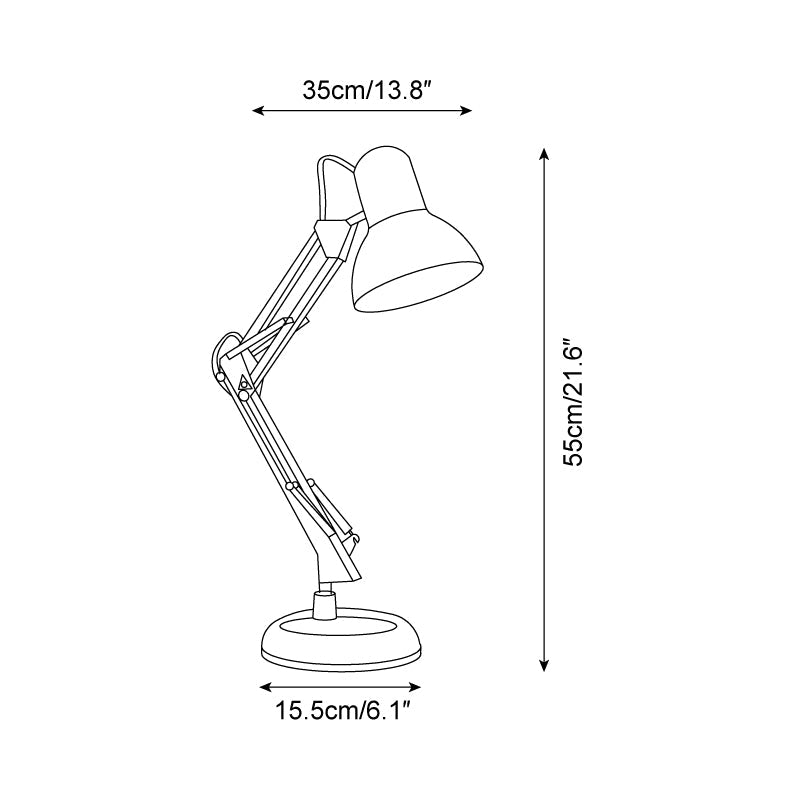 Solène Memphis Adjustable Table Lamp with Color Block Design