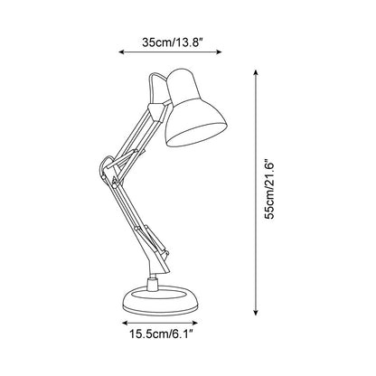 Solène Memphis Adjustable Table Lamp with Color Block Design