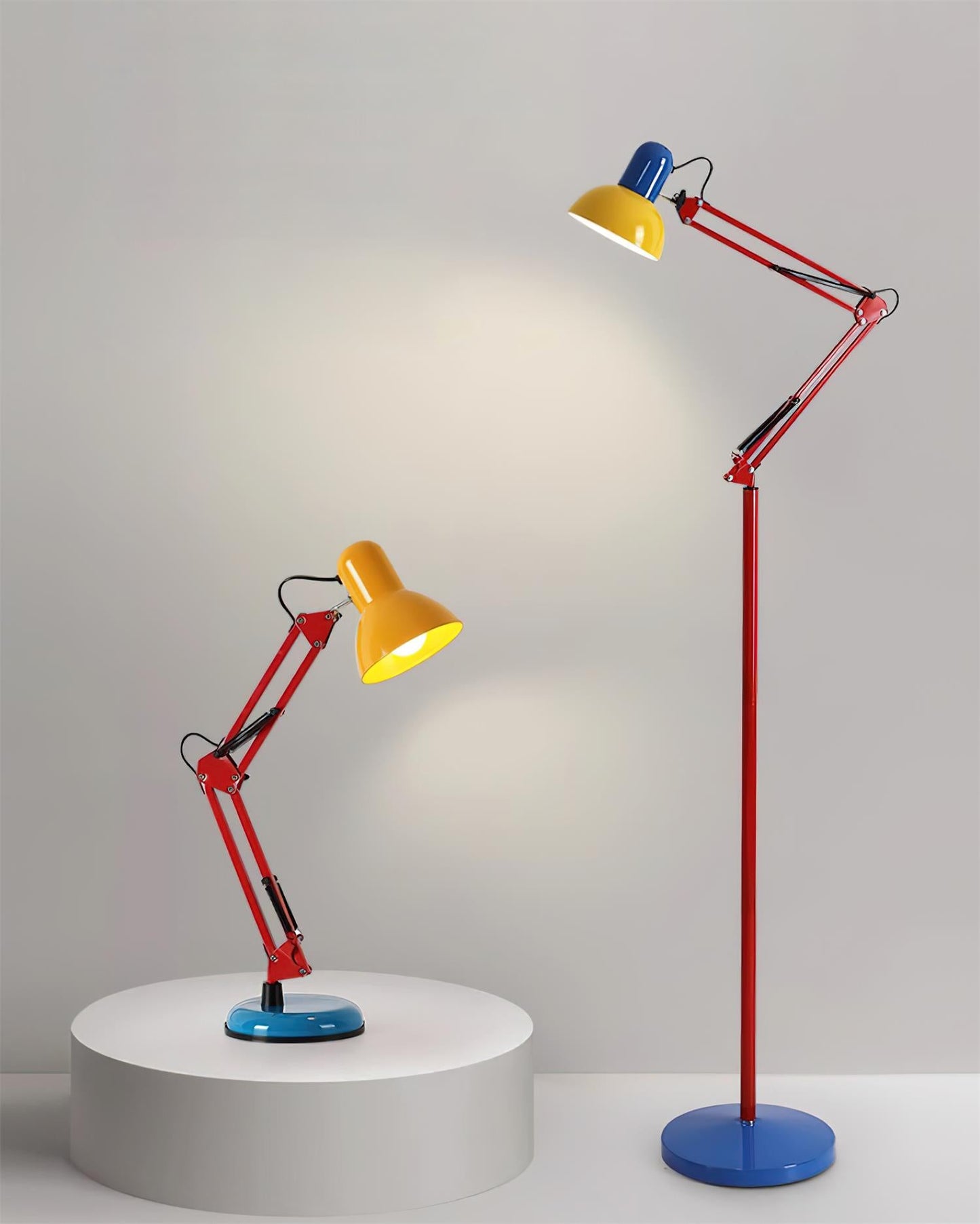 Solène Memphis Adjustable Table Lamp with Color Block Design