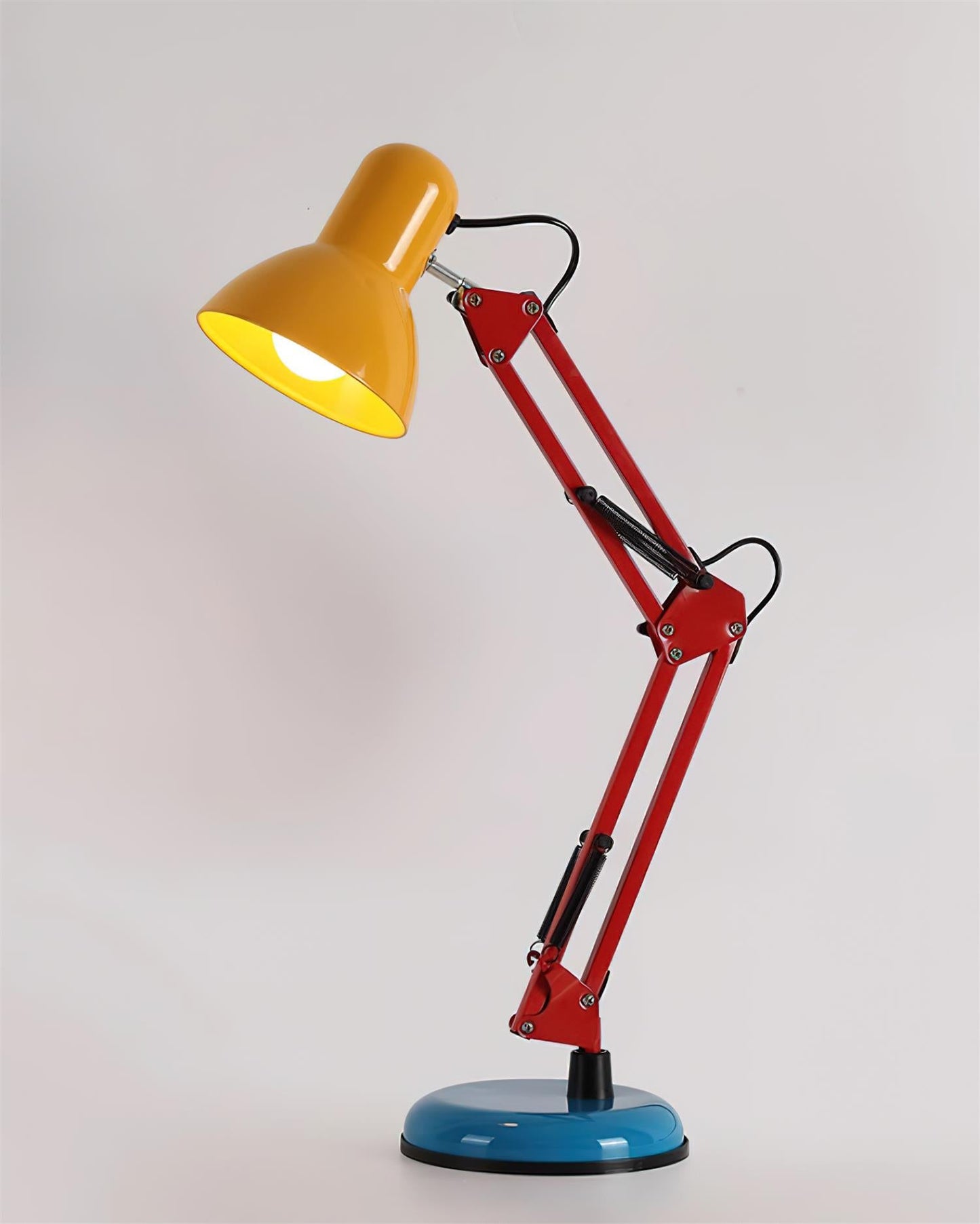 Solène Memphis Adjustable Table Lamp with Color Block Design