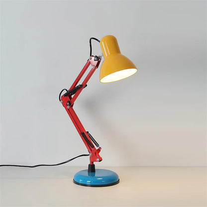 Solène Memphis Adjustable Table Lamp with Color Block Design