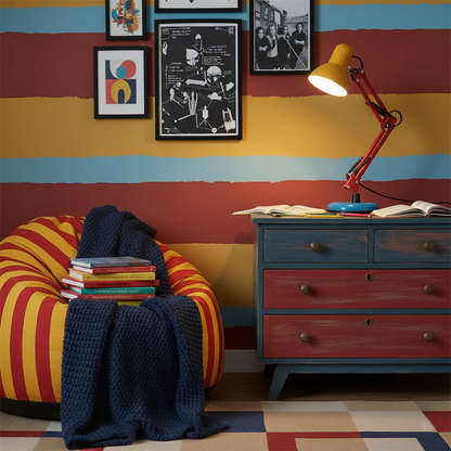 Solène Memphis Adjustable Table Lamp with Color Block Design