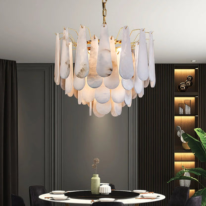 Louise Teardrop Alabaster Chandelier
