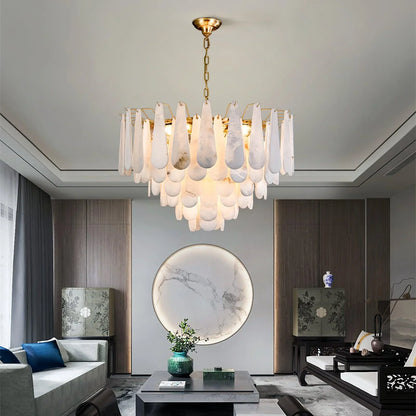Louise Teardrop Alabaster Chandelier