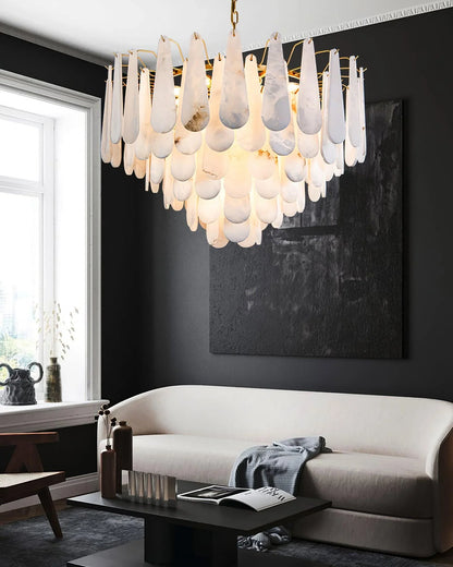 Louise Teardrop Alabaster Chandelier