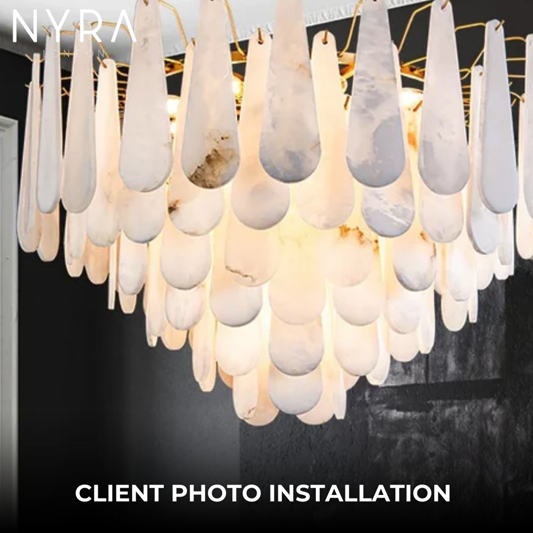 Louise Teardrop Alabaster Chandelier