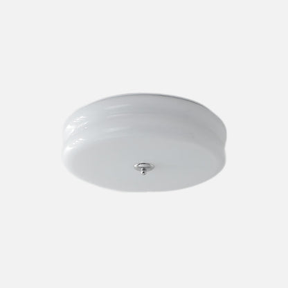 Élise French Glass Ceiling Light Beige Surface Mount Lamp