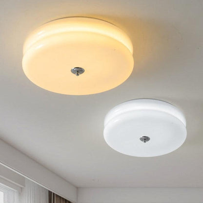 Élise French Glass Ceiling Light Beige Surface Mount Lamp