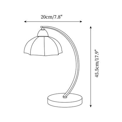 Lucienne Vintage Glass Table Lamp with Wooden Base