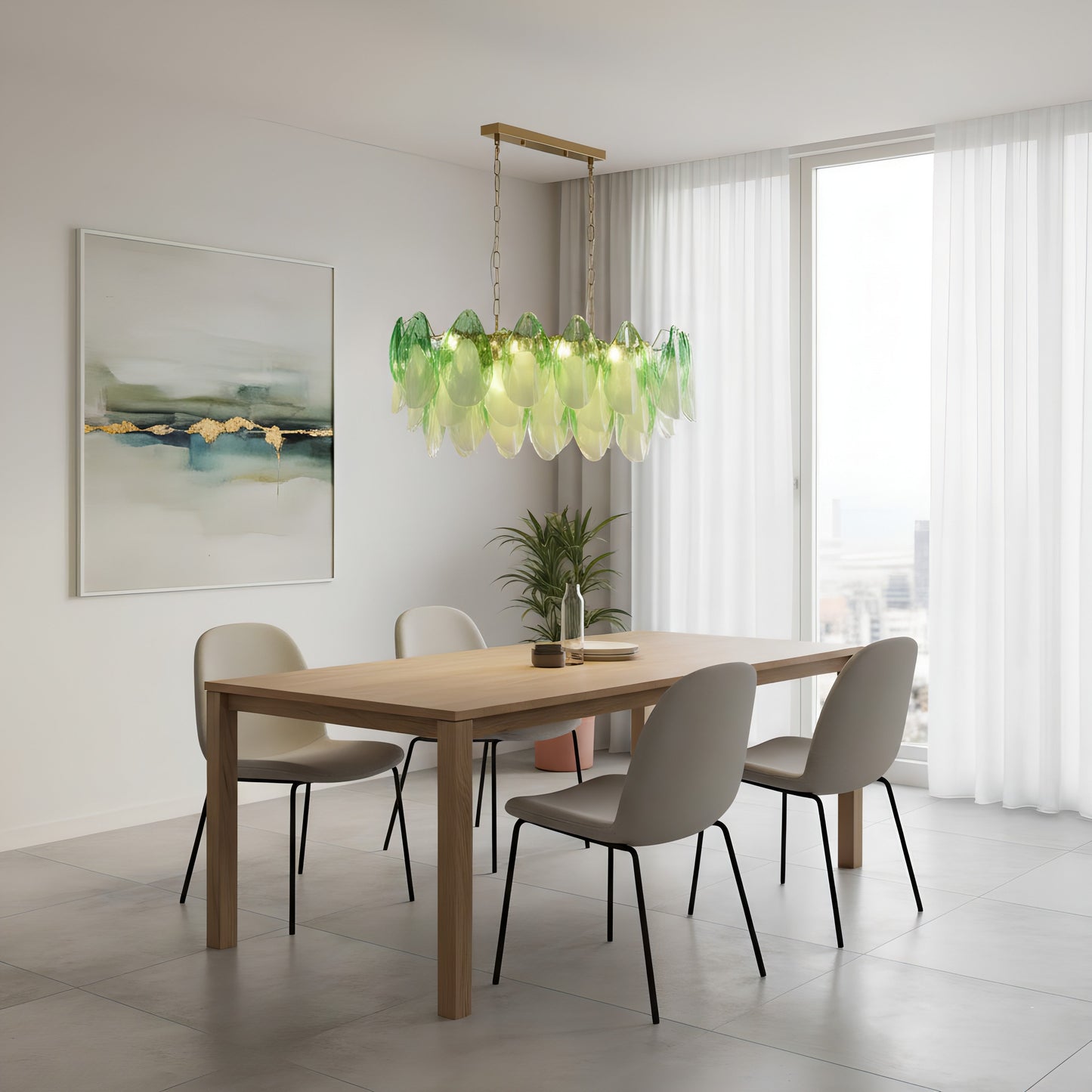 Aurora Fuchsia Chandelier