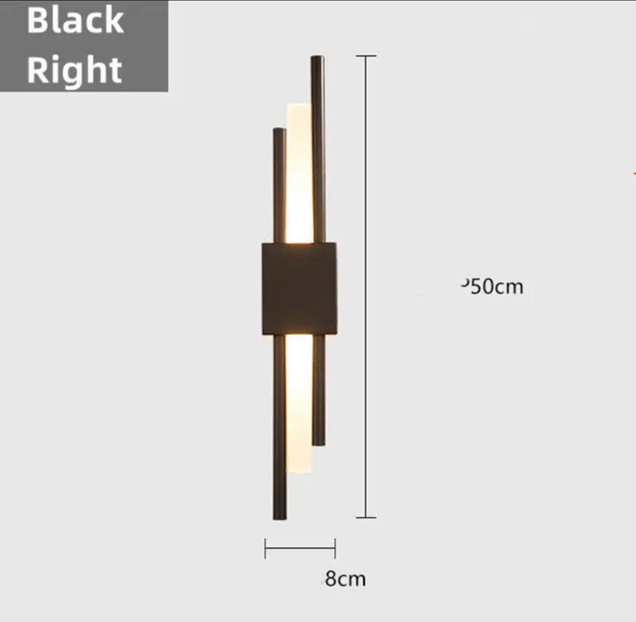 Sophie Noir Dual-Glow Minimalist Sconce