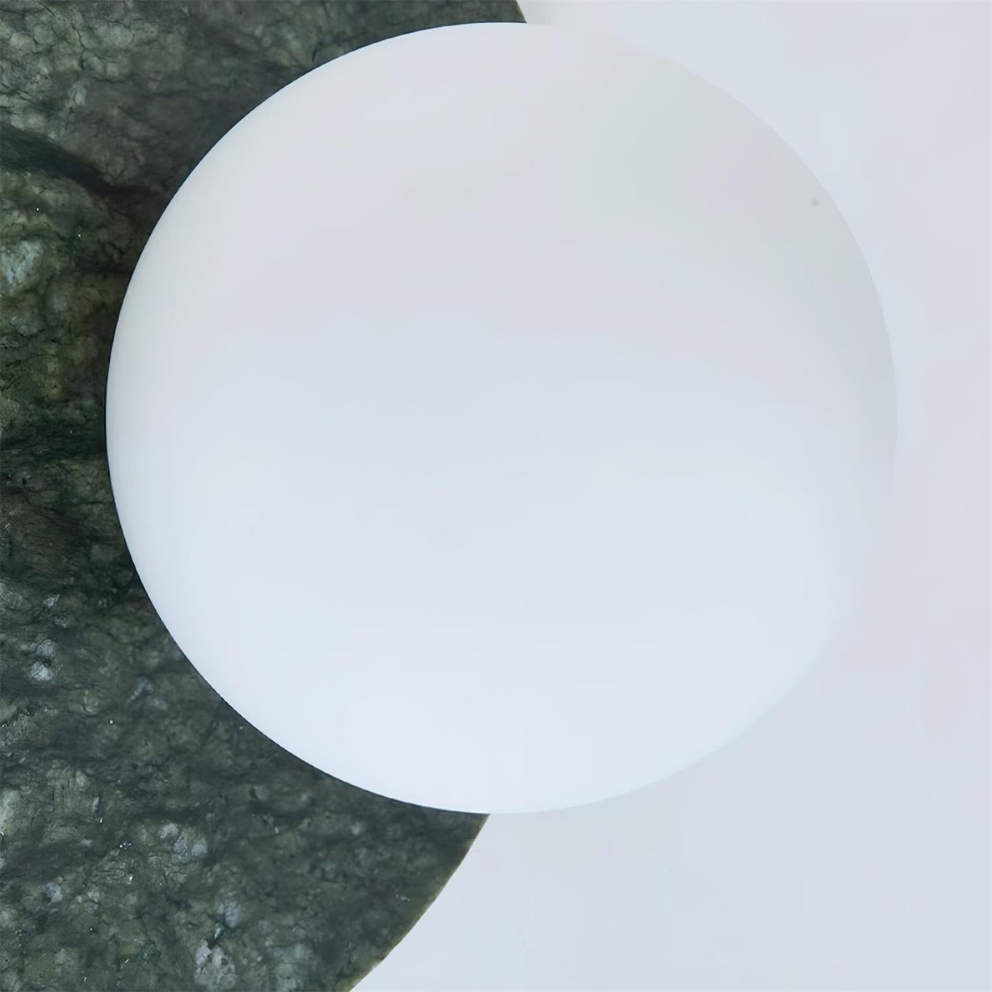 Aurélie Marble Orb Wall Lamp with Green Stone Backplate