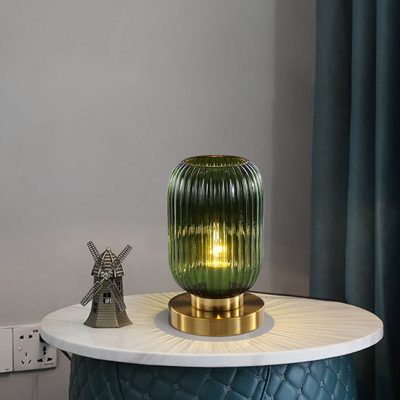 Élise Gema Ripple Glass Table Lamp Stained Glass Accent Light