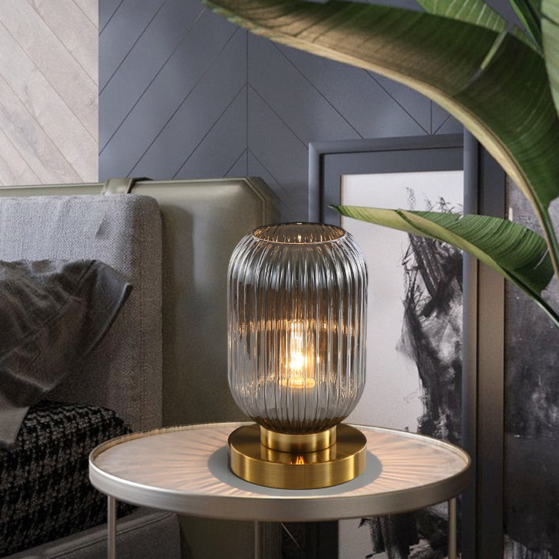 Élise Gema Ripple Glass Table Lamp Stained Glass Accent Light