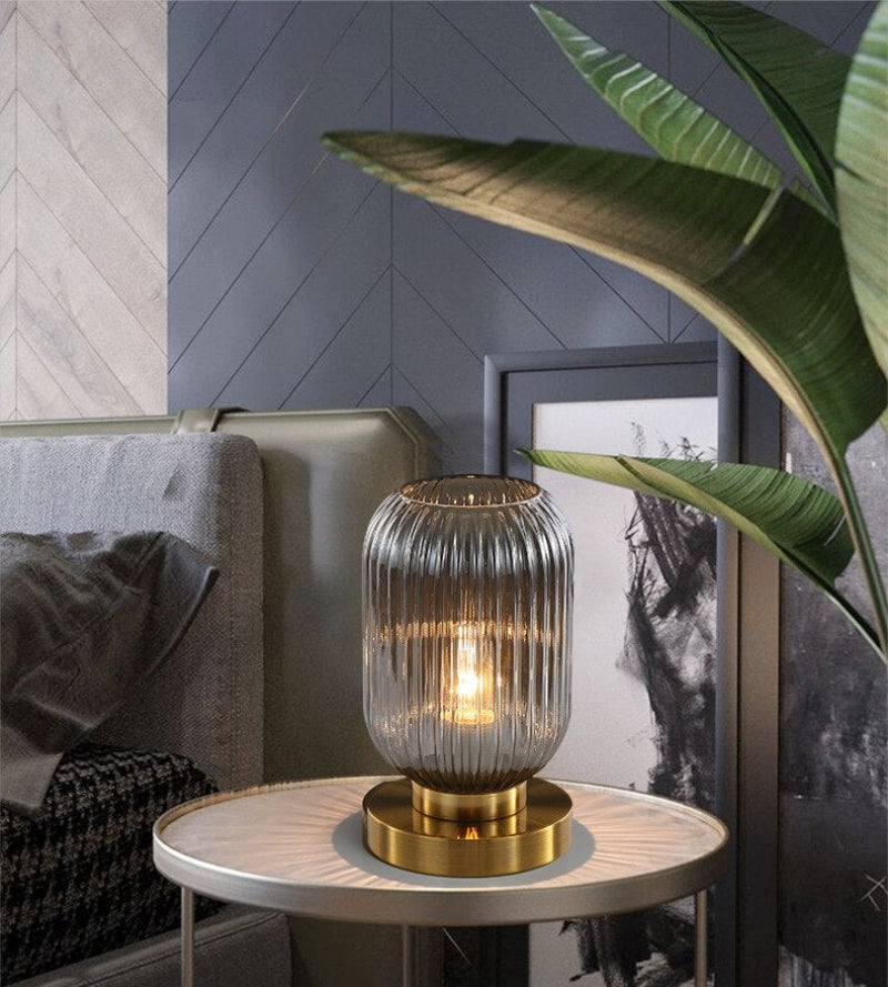 Élise Gema Ripple Glass Table Lamp Stained Glass Accent Light