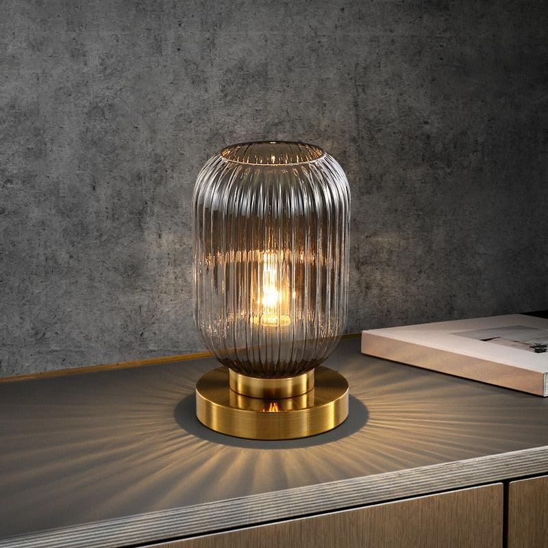 Élise Gema Ripple Glass Table Lamp Stained Glass Accent Light