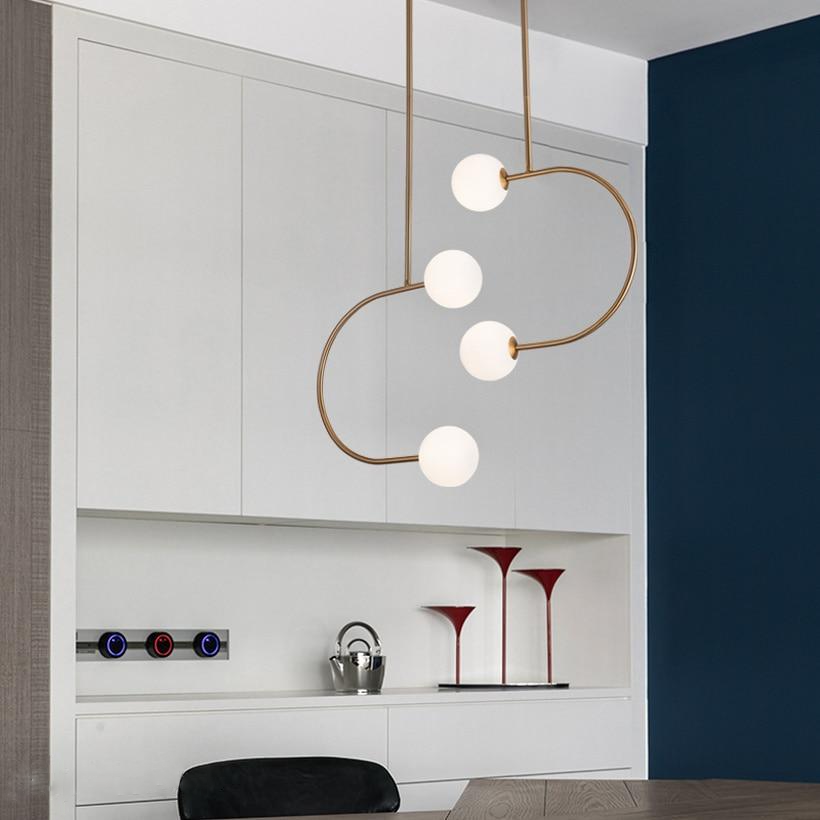 Élise Gemini Brass & Frosted Glass Ceiling Pendant Light
