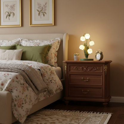 Élodie Orchid Blossom Table Lamp with Artistic Floral Design