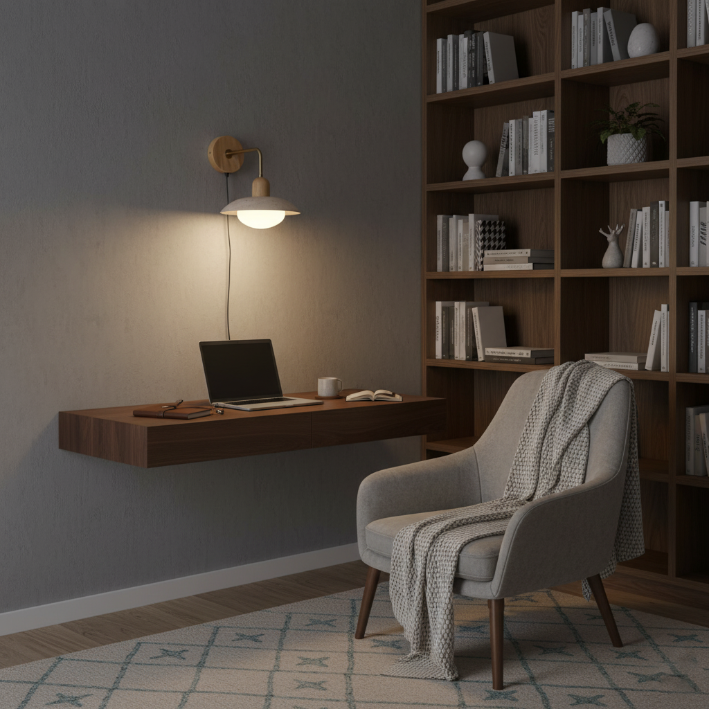 Amélie Carolia Wall Lamp Metal Wood and Travertine LED Lighting