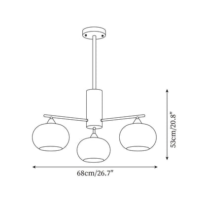 Elodie Gino Glass Chandelier