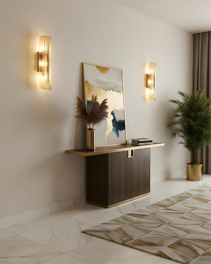 Camille Glacium Wall Lamp Metal and Glass LED Lighting