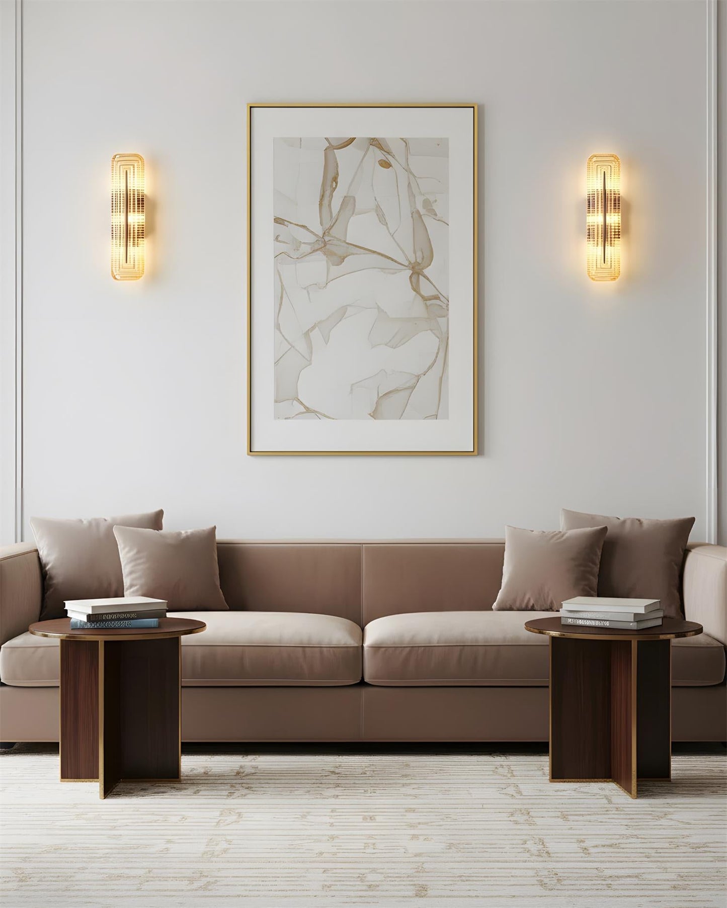 Camille Glacium Wall Lamp Metal and Glass LED Lighting