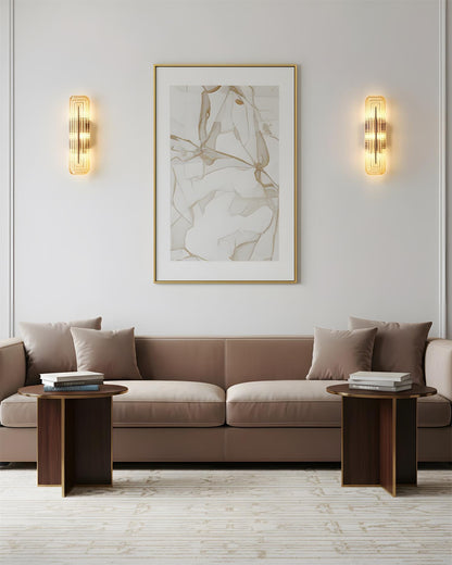 Camille Glacium Wall Lamp Metal and Glass LED Lighting