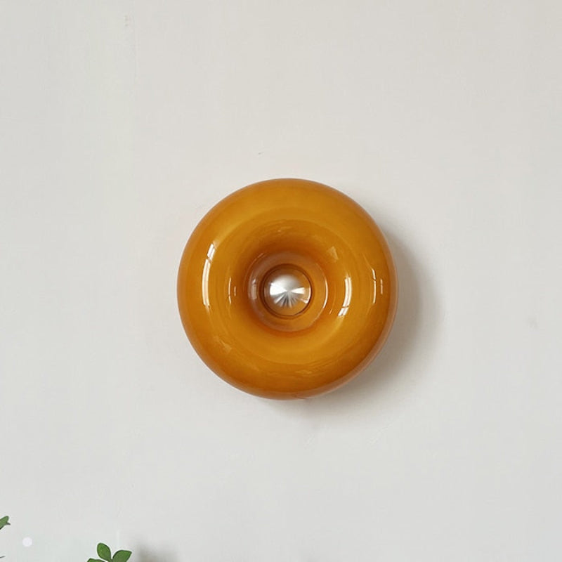 Sophie Glass Donut Wall Lamp Stained Glass LED Sconce Light