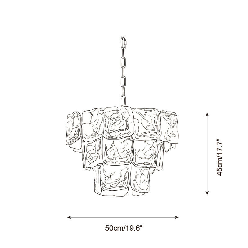 Camille Glazed Tier Chandelier