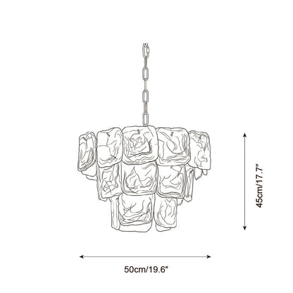Camille Glazed Tier Chandelier