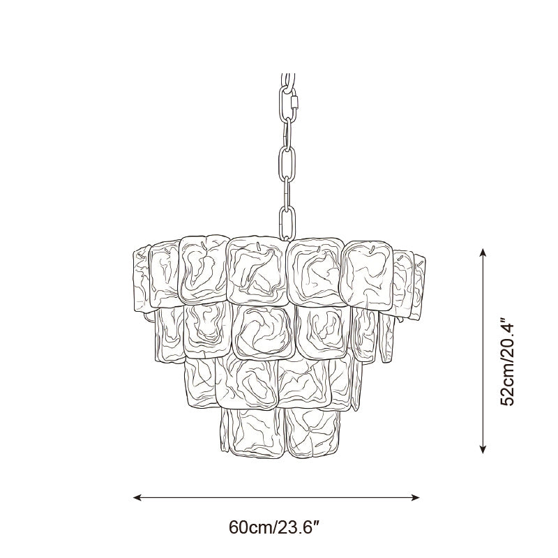 Camille Glazed Tier Chandelier