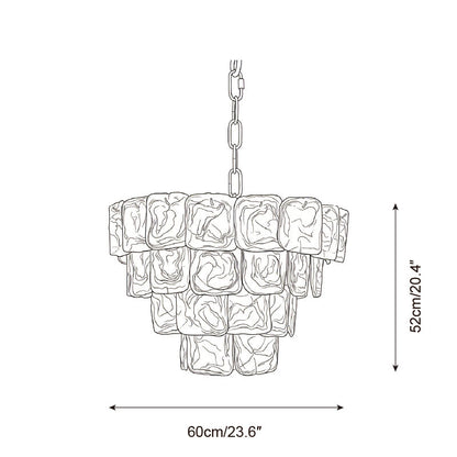 Camille Glazed Tier Chandelier